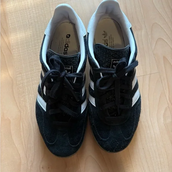 Adidas Black and White Gazelle Sneakers - Picture 4 of 7